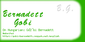 bernadett gobi business card